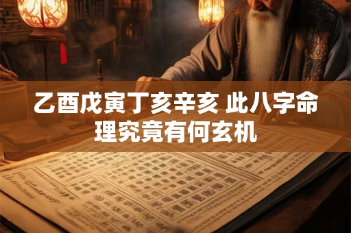 乙酉戊寅丁亥辛亥 此八字命理究竟有何玄机