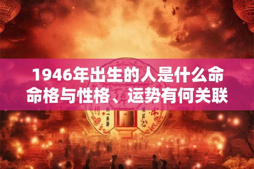 1946年出生的人是什么命命格与性格、运势有何关联
