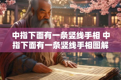 中指下面有一条竖线手相 中指下面有一条竖线手相图解