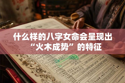 什么样的八字女命会呈现出“火木成势”的特征