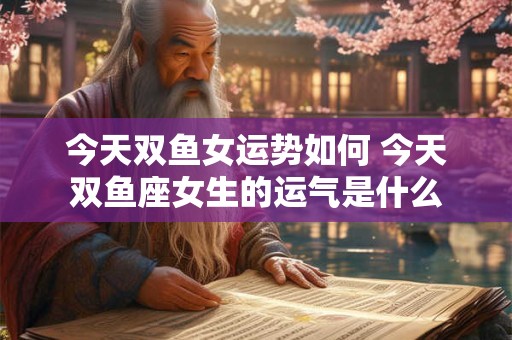 今天双鱼女运势如何 今天双鱼座女生的运气是什么