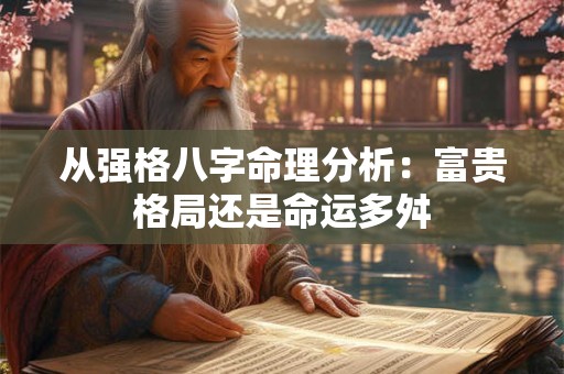 从强格八字命理分析：富贵格局还是命运多舛