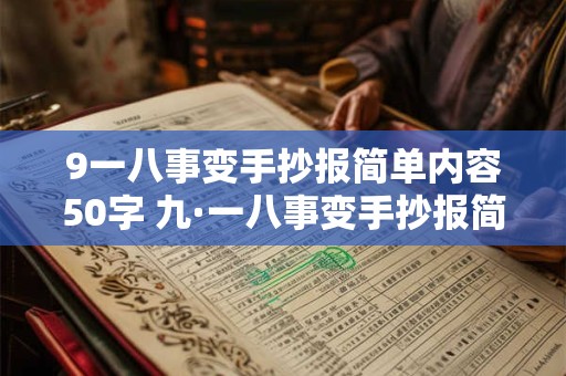详细阅读:9一八事变手抄报简单内容50字 九·一八事变手抄报简单高清字少 9一八事变手抄报简单内容50字 九·一八事变手抄报简单高清字少