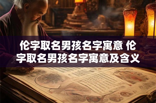 伦字取名男孩名字寓意 伦字取名男孩名字寓意及含义