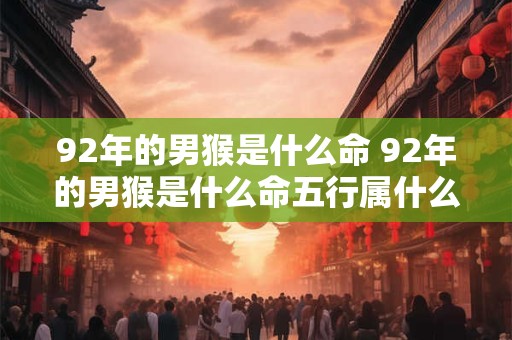 92年的男猴是什么命 92年的男猴是什么命五行属什么