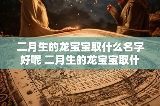 二月生的龙宝宝取什么名字好呢 二月生的龙宝宝取什么名字好呢女孩