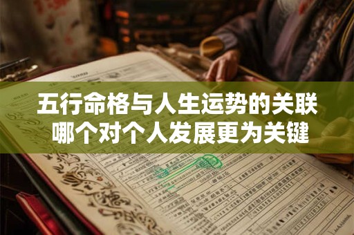 五行命格与人生运势的关联 哪个对个人发展更为关键