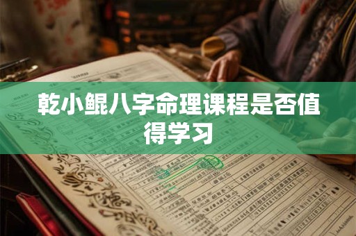 乾小鲲八字命理课程是否值得学习 乾小鲲八字命理课程是否值得学习
