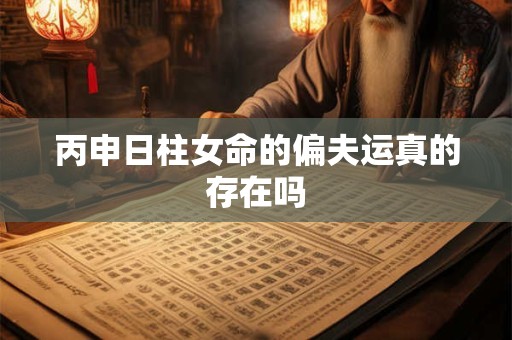 丙申日柱女命的偏夫运真的存在吗