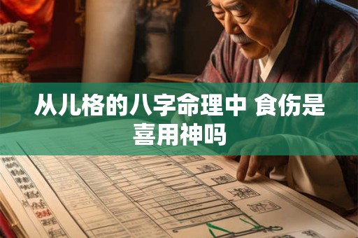 从儿格的八字命理中 食伤是喜用神吗 从儿格的八字命理中 食伤是喜用神吗