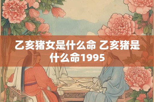 乙亥猪女是什么命 乙亥猪是什么命1995