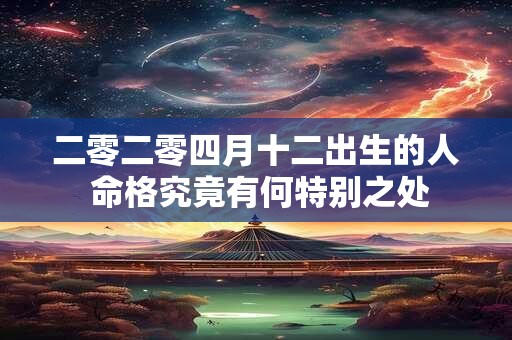 二零二零四月十二出生的人 命格究竟有何特别之处