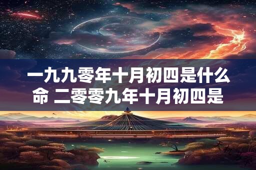 一九九零年十月初四是什么命 二零零九年十月初四是什么星座