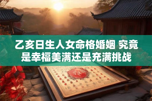 乙亥日生人女命格婚姻 究竟是幸福美满还是充满挑战
