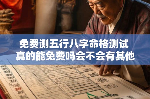 免费测五行八字命格测试 真的能免费吗会不会有其他隐形消费