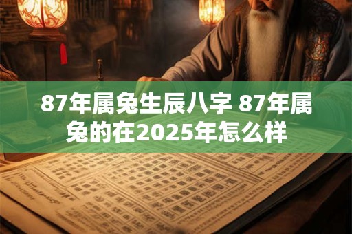 87年属兔生辰八字 87年属兔的在2025年怎么样