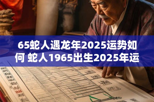 65蛇人遇龙年2025运势如何 蛇人1965出生2025年运程怎么样