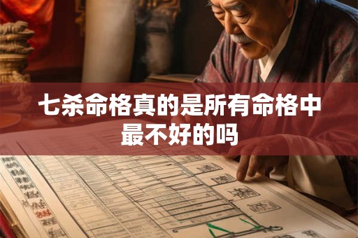 七杀命格真的是所有命格中最不好的吗