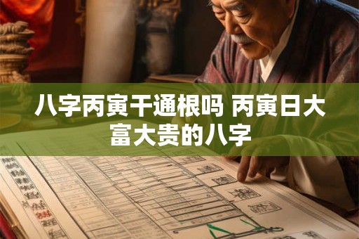 八字丙寅干通根吗 丙寅日大富大贵的八字
