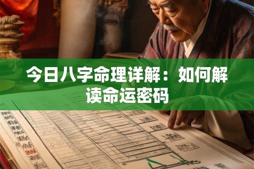 今日八字命理详解：如何解读命运密码