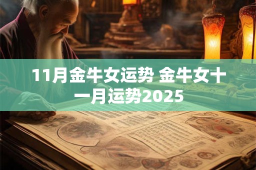 11月金牛女运势 金牛女十一月运势2025