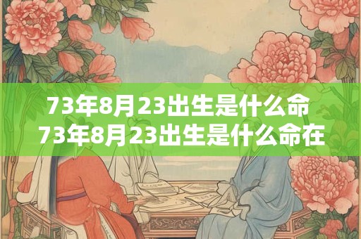 73年8月23出生是什么命 73年8月23出生是什么命在2025年运势