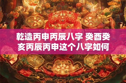 乾造丙申丙辰八字 癸酉癸亥丙辰丙申这个八字如何