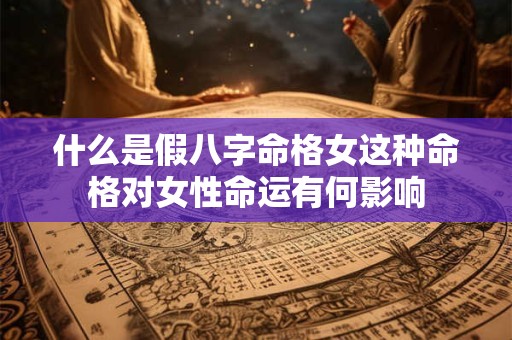 什么是假八字命格女这种命格对女性命运有何影响