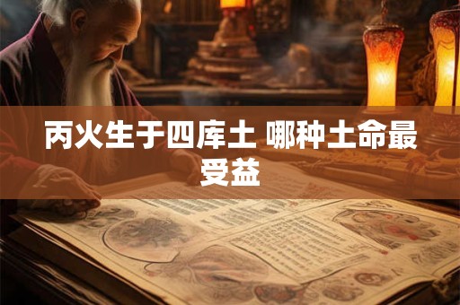 丙火生于四库土 哪种土命最受益