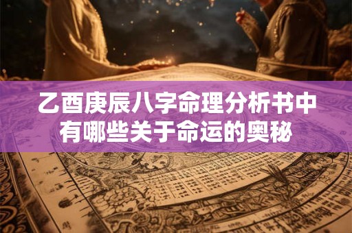 乙酉庚辰八字命理分析书中有哪些关于命运的奥秘