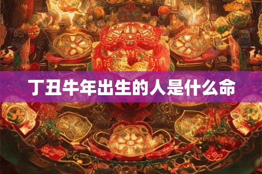 丁丑牛年出生的人是什么命