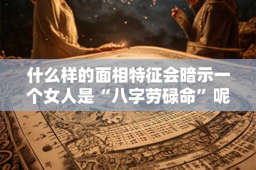什么样的面相特征会暗示一个女人是“八字劳碌命”呢