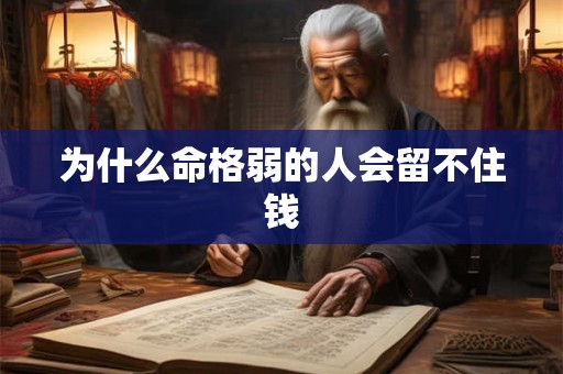 为什么命格弱的人会留不住钱