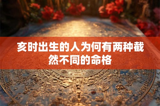 亥时出生的人为何有两种截然不同的命格 亥时出生的人为何有两种截然不同的命格