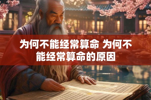 为何不能经常算命 为何不能经常算命的原因