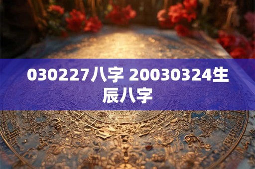 030227八字 20030324生辰八字
