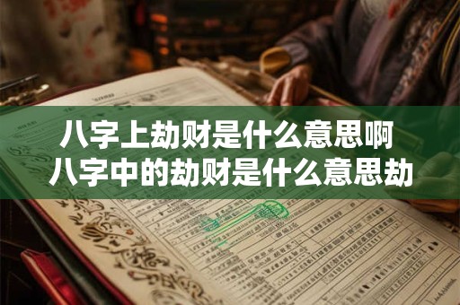 八字上劫财是什么意思啊 八字中的劫财是什么意思劫财为什么会导致破财