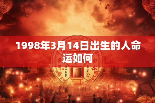 1998年3月14日出生的人命运如何