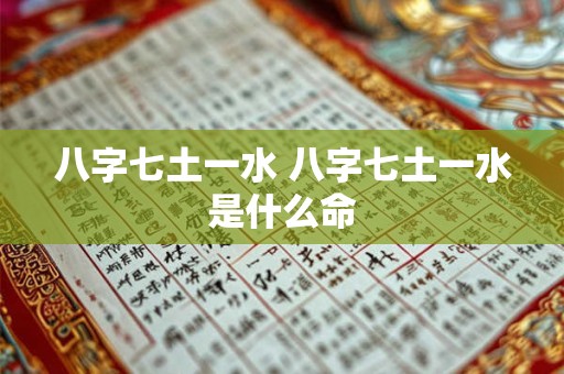 八字七土一水 八字七土一水是什么命