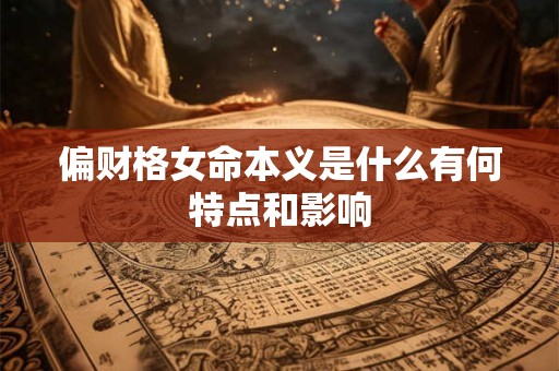 偏财格女命本义是什么有何特点和影响