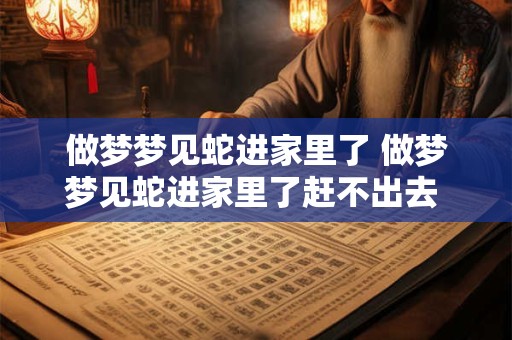 做梦梦见蛇进家里了 做梦梦见蛇进家里了赶不出去 被咬了