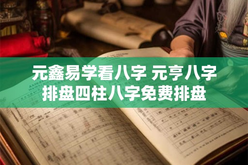元鑫易学看八字 元亨八字排盘四柱八字免费排盘 元鑫易学看八字 元亨八字排盘四柱八字免费排盘