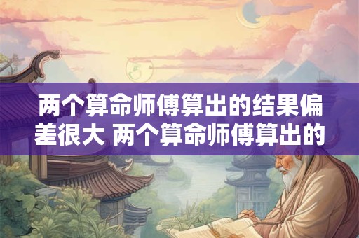 两个算命师傅算出的结果偏差很大 两个算命师傅算出的结果偏差很大怎么回事