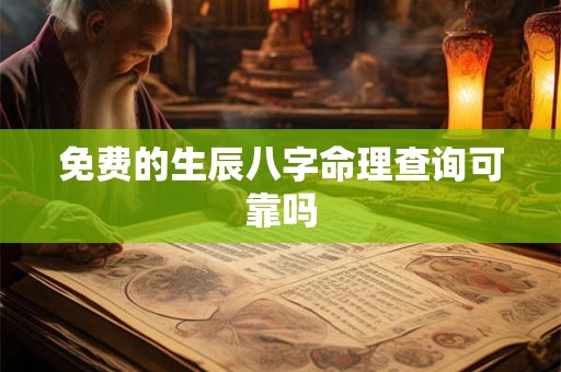 免费的生辰八字命理查询可靠吗