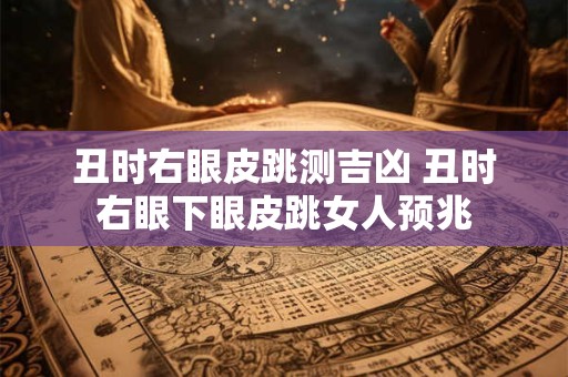 丑时右眼皮跳测吉凶 丑时右眼下眼皮跳女人预兆