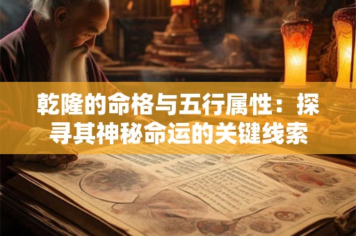 乾隆的命格与五行属性：探寻其神秘命运的关键线索