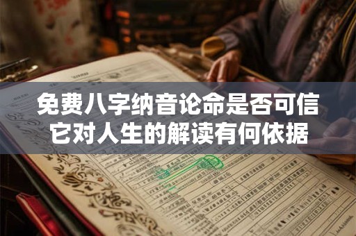 免费八字纳音论命是否可信它对人生的解读有何依据