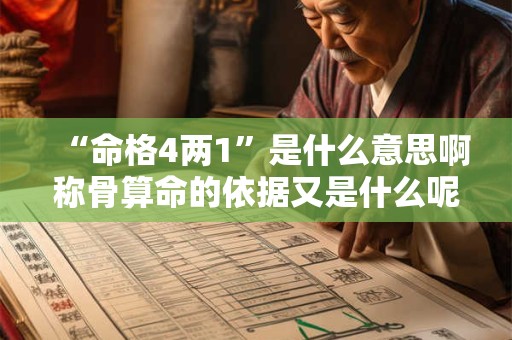 “命格4两1”是什么意思啊称骨算命的依据又是什么呢