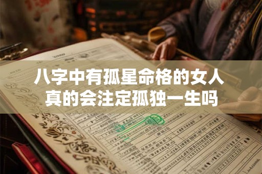 八字中有孤星命格的女人 真的会注定孤独一生吗