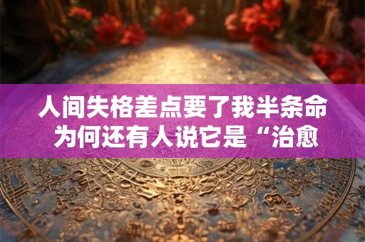 人间失格差点要了我半条命 为何还有人说它是“治愈之书”